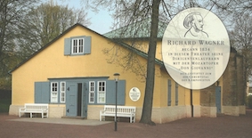 Wagner plaque at Goethe Theatre, Bad Lauchstadt